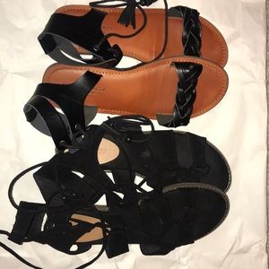 BUDNLE black sandals Size 6